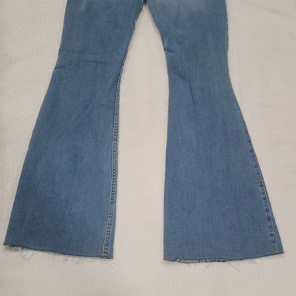Hollester Denim Patchwork Retro Hippie Flare Jeans Sz 27 - Picture 8 of 14